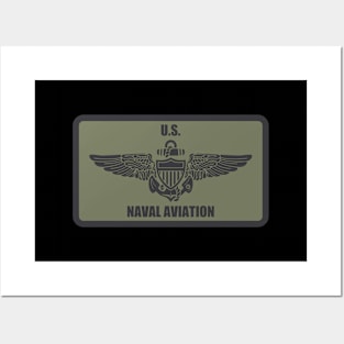 U.S. Naval Aviation Wings Patch (subdued) Posters and Art